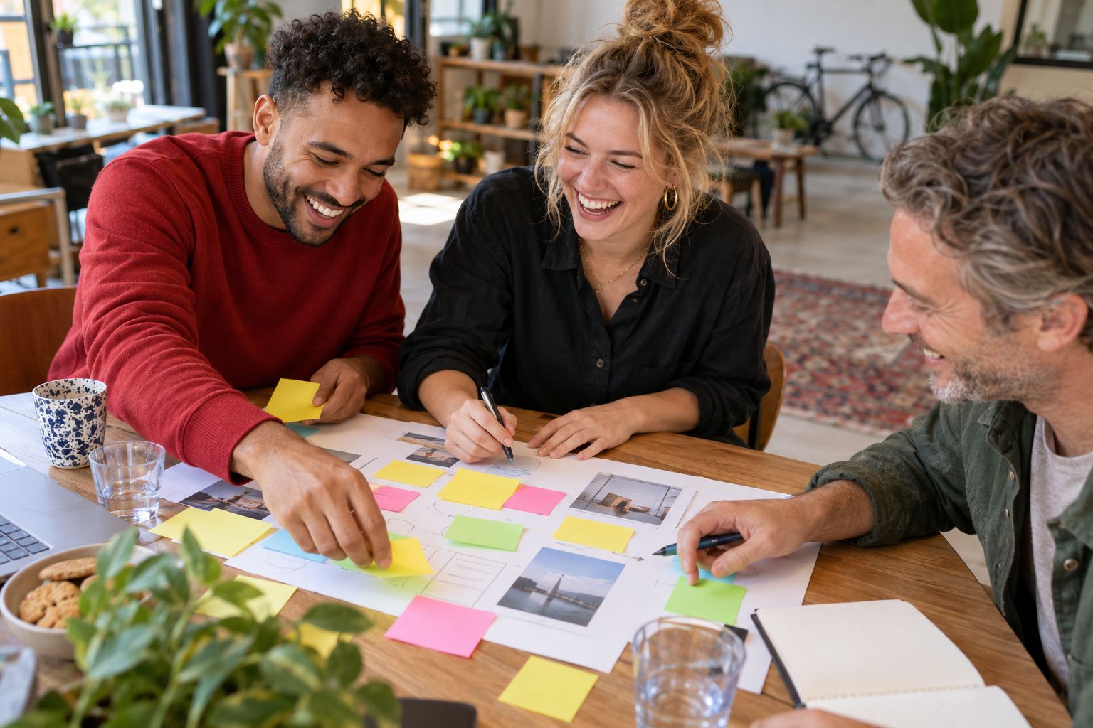 Strategiesessie met sticky notes
